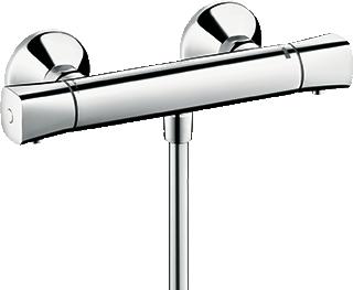 HANSGROHE ECOSTAT UNIVERSAL DOUCHETHERMOSTAATKRAAN OPBOUW TWEEGREEPS 150MM MET S-KOPPELINGEN CHROOM 