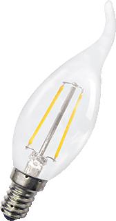 BAILEY LED FILAMENT C35 COSY E14 240V 1.8W 2700K LED-LAMP KAARS WINDSTOOT HELDER WARMWIT 25000U 180LM L 125MM 