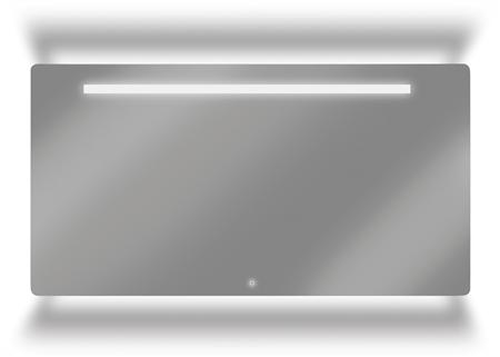LOOOX ML2-LINE SPIEGEL LED ONDER+BOVEN EN GEINTEGREERD LED VERLICHTING 140 BR X 70 H. CM 