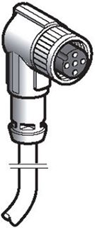 SCHNEIDER-ELECTRIC XZCP CONNECTORKABEL M12 CONNECTOR 4-POLIG RECHT PVC KABEL FEMALE METALEN BEVESTIGINGSMOER 5 METER KABEL