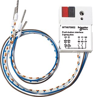 SCHNEIDER ELECTRIC KNX INTERFACE 2-IN EN 2 LEDUITGANGEN PW