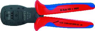 KNIPEX PERSKABELSCHOENTANG DIAMETER 0.03 0.56MM2 LENGTE 190MM UITVOERING/BEDIENING HAND PERSVORM OVERIG AWG-BEREIK 32 20 INZETSTUKKEN UITWISSELBAAR 1 MEEGELEVERDE INZETSTUKKEN MET EINDVERGRENDELING (BIJ MECH