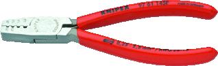 KNIPEX 9761 PERSKABELSCHOENTANG DIAMETER 0.25 2.5MM2 LENGTE 145MM UITVOERING/BEDIENING HAND PERSVORM TRAPEZIUM PERSING AWG-BEREIK 23 13 INZETSTUKKEN UITWISSELBAAR 1 MEEGELEVERDE INZETSTUKKEN UITVOERING MATRI