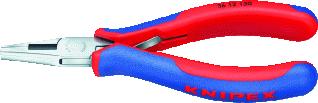 KNIPEX VLAKBEKTANG TOTALE LENGTE 130MM GREEPUITVOERING 2-COMPONENTEN GEISOLEERD GEWICHT 94G 