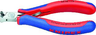 KNIPEX 6402 KOPKNIPTANG LENGTE 115MM GEISOLEERD MAX. KNIPDIAM. ZACHTE DRAAD 2MM MAX. KNIPDIAM. HALF HARD DRAAD 1MM MAX. KNIPDIAM. HARDE DRAAD 0.6MM 