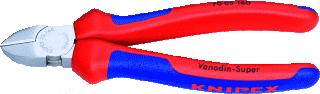 KNIPEX 7005 ZIJKNIPTANG LENGTE 125MM GEISOLEERD STANDAARD OPPERVLAKTEBESCHERMING VERCHROOMD GEWICHT 119G MAX. KNIPDIAM. ZACHTE DRAAD 3MM MAX. KNIPDIAM. HALF HARD DRAAD 2.3MM MAX. KNIPDIAM. HARDE DRAAD 1.5MM NOR 