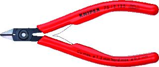 KNIPEX ZIJKNIPTANG LENGTE 125MM GEISOLEERD STANDAARD OPPERVLAKTEBESCHERMING GEBRUINEERD GEWICHT 80G MAX. KNIPDIAM. ZACHTE DRAAD 1.3MM MAX. KNIPDIAM. HALF HARD DRAAD 1MM MAX. KNIPDIAM. HARDE DRAAD 0.6MM MAX. KNI 