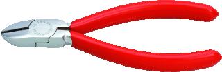 KNIPEX ZIJKNIPTANG LENGTE 125MM GEISOLEERD STANDAARD OPPERVLAKTEBESCHERMING VERCHROOMD GEWICHT 90G MAX. KNIPDIAM. ZACHTE DRAAD 2.5MM MAX. KNIPDIAM. HALF HARD DRAAD 1.8MM MAX. KNIPDIAM. HARDE DRAAD 1MM MAX. KNIP