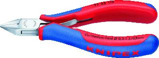 KNIPEX ELEKTRONICA-ZIJSNIJTANG MET MEER-COMPONENTENGREPEN SPIEGELGEPOLIJST 115 MM SNIJKANT ZONDER FACET 