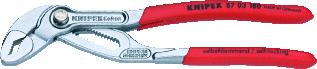 KNIPEX COBRA WATERPOMPTANG LENGTE 180MM SCHARNIER DOORSTEEKSCHARNIER GEISOLEERD GREEPUITVOERING 1-COMPONENT OPPERVLAKTEBESCHERMING VERCHROOMD MAX. BEKOPENING 42MM HANDVAT KUNSTSTOF HULS 