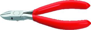 KNIPEX ZIJKNIPTANG LENGTE 115MM GEISOLEERD STANDAARD OPPERVLAKTEBESCHERMING GEPOLIJST GEWICHT 70G MAX. KNIPDIAM. ZACHTE DRAAD 1.6MM MAX. KNIPDIAM. HALF HARD DRAAD 1.2MM MAX. KNIPDIAM. HARDE DRAAD 0.6MM NORM DIN 