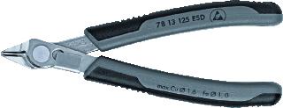 KNIPEX ELECTRONIC SUPER KNIPS ESD MET MEER-COMPONENTENGREPEN GEPOLIJST 125 MM SNIJKANT ZONDER FACET 