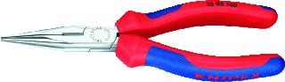 KNIPEX 2505 TELEFOONTANG LENGTE 160MM GEISOLEERD RECHT GREEPUITVOERING 2-COMPONENTEN GEWICHT 144G MET ZIJKNIPPER OPPERVLAKTEBESCHERMING VERCHROOMD