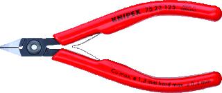 KNIPEX ZIJKNIPTANG LENGTE 125MM GEISOLEERD STANDAARD OPPERVLAKTEBESCHERMING GEBRUINEERD GEWICHT 79G MAX. KNIPDIAM. ZACHTE DRAAD 1.3MM MAX. KNIPDIAM. HALF HARD DRAAD 0.9MM MAX. KNIPDIAM. HARDE DRAAD 0.4MM MAX. K 