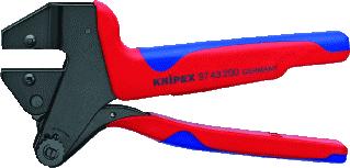 KNIPEX KRIMP-SYSTEEMTANG VOOR VERWISSELBARE KRIMPPROFIELEN MET MEER-COMPONENTENGREPEN GEBRUINEERD 200 MM