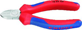 KNIPEX ZIJKNIPTANG LENGTE 125MM GEISOLEERD STANDAARD OPPERVLAKTEBESCHERMING GEPOLIJST GEWICHT 109G NORM DIN ISO 5743 