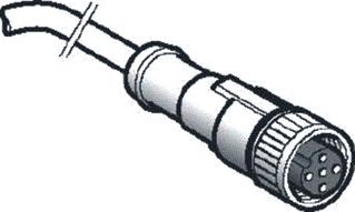 SCHNEIDER-ELECTRIC XZCP CONNECTORKABEL M12 CONNECTOR 4-POLIG RECHT PUR KABEL FEMALE METALEN BEVESTIGINGSMOER 5 METER KABEL 