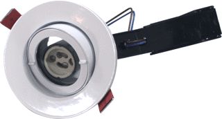 LUMIANCE INBOUW DOWNLIGHT SCHROEF/STEEKKLEM MAXIMAAL 50W GU10 230V D= 100MM ROND: 75MM EXCLUSIEVE LAMP WIT 