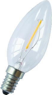 BAILEY LED FILAMENT C35 E14 240V 1W 2700K LED-LAMP KAARS STANDAARD HELDER WARMWIT 25000U 120LM L 100MM 