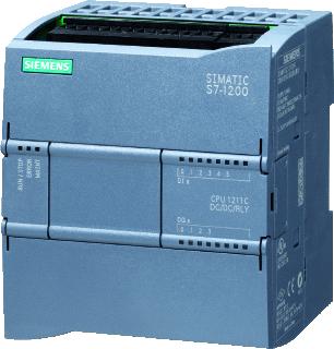 SIEMENS S7-1200 FIRMWARE 4 CPU 1211C COMPACT CPU DC/DC/RELAY ONBOARD I/O: 6 DI 24V DC; 4 DO RELAY 2A; 2 AI 0 10V DC MEMORY: 30 KB 
