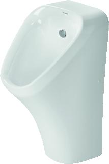 DURAVIT URINOIR ZONDER VLIEG RIMLESS VOOR 1/2 AANSL AFVOER HORIZONTAAL 50MM INCL SPROEIKOP TOEVOERSET GEURAFSLUITER+BEV WIT 