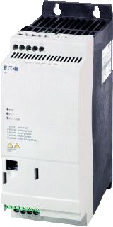 EATON VARIABLE SPEEDSTARTER DE1 POWERXL 1-F. 200-240VAC / 3-F. 230VAC IE-9,6A P-2,2KW FREQ. 50/60HZ INCLUSIEF FILTER IP20