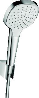 HANSGROHE CROMA SELECT E 1JET / PORTER'S BADSET 160 CM BESTAANDE UIT 1JET HANDDOUCHE WANDHOUDER EN DOUCHESLANG 1600 WIT/CHROOM