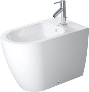 DURAVIT ME BY STARCK STAAND BIDET 600 MM WIT HOOGGLANS KRAANVLAK MET 1 KRAANGAT OVERLOOP