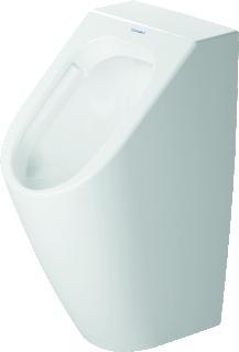 DURAVIT URINOIR RIMLESS 0,5 L MODEL MET VLIEG VERDEKTE TOEVOER SIFONEREND AFVOER HORIZONTAAL INCL. BEVESTIGING WIT 