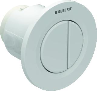 GEBERIT INBOUWDRUKKER TYPE01 PNEUMATISCH VOOR 2-TOETS SPOELING ALPIEN WIT 