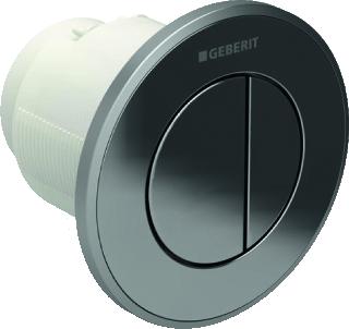 GEBERIT INBOUWDRUKKER TYPE10 PNEUM GR/KL SPOEL SIGMA-8CM GLCHR/ZWART