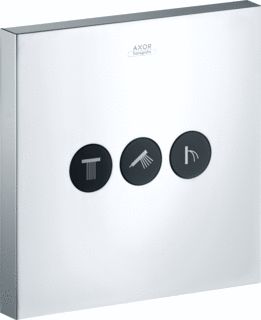 AXOR SHOWERSELECT SQUARE AFBOUWDEEL INBOUW STOPKRAAN VOOR 3 FUNCTIES CHROOM