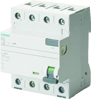 SIEMENS AARDLEKSCHAKELAAR TYPE A 40A 3+N-POLE 300MA 400V 4MW 