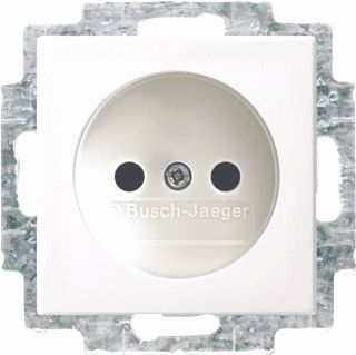 ABB BUSCH JAEGER BALANCE SI WANDCONTACTDOOS ZONDER RANDAARDE MET SCHROEFKLEMMEN 2-POLIG 250V 16A ALPINWIT 