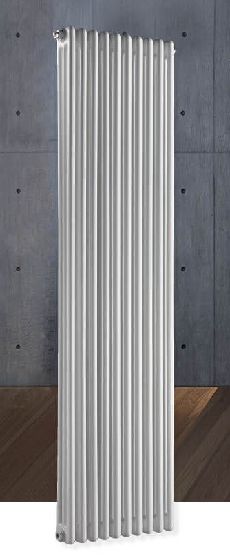 drl multicolom koloms ledenradiator hoogte 2200 met 10 wit ral 9010 | bij bengshop.nl