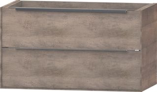 WAVEDESIGN CASSINO WASTAFELONDERBOUWKAST 90 CM 2 LADEN SOFTCLOSE GREY OAK