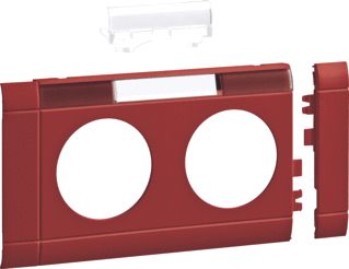 HAGER AFDEKRAAM MET TEKSTVELD WCD 2-VOUDIG HALOGEENVRIJ LXB (16+120+16)X80MM ROOD 