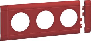 HAGER AFDEKRAAM WCD 3-VOUDIG HALOGEENVRIJ LXB (16+180+16)X80MM ROOD 