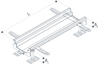 ACO ROOSTERGOOT 125/155 L=1000 H=50-65 M/VERVAL RVS AISI304