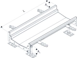 ACO ROOSTERGOOT 230 L=1000 MET VERVAL RVS AISI304