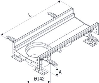 ACO ROOSTERGOOT 125-155 L1000 H65