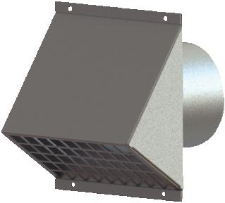 BURGERHOUT VENTILATIE MUURROOSTER 160 MM ALUMINIUM