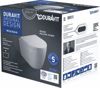 DURAVIT WANDWC COMPACT RIMLESS PACK AFMETING PACK 560 X 400 X 430 MM WIT 