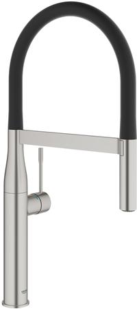 GROHE ESSENCE NEW KEUKENMENGKRAAN EENGREEPS PROFESSIONELE SPRAY 530MM HOOGTE 240MM VOORSPRONG UITLOOP FLEXIBEL SUPERSTEEL 