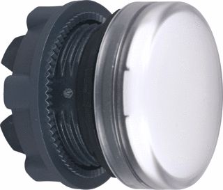 SCHNEIDER ELECTRIC HARMONY XB5 SIGNAALLAMP RONDE LENS WIT 22.5MM FRONTRING UITVOERING LENS HOOG KUNSTSTOF IP66 FRONT ZWART