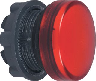 SCHNEIDER ELECTRIC HARMONY XB5 SIGNAALLAMP RONDE LENS ROOD 22.5MM FRONTRING UITVOERING LENS HOOG KUNSTSTOF IP66 FRONT ZWART