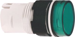 SCHNEIDER ELECTRIC HARMONY XB6 SIGNAALLAMP RONDE LENS GROEN 16.2MM FRONTRING UITVOERING LENS HOOG KUNSTSTOF IP65 FRONT ZWART