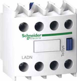 SCHNEIDER ELECTRIC HULPCONTACTBLOK DIRECT WERKEND FRONTBEVESTIGING 2NO 2NC 10A LUGS-RING AANSLUITING TBV LC1-D(T) LC1-F CAD 