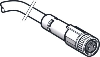 SCHNEIDER-ELECTRIC XZCP CONNECTORKABEL M8 CONNECTOR 3-POLIG RECHT PUR KABEL FEMALE METALEN BEVESTIGINGSMOER 2 METER KABEL 