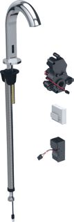 GEBERIT ELEKTRONISCHE KRAAN INFRAROOD ZELFSLUITEND 1-GATS 3/8 NETVOEDING MESSING VOORSPONG 128MM CHROOM-LOOK